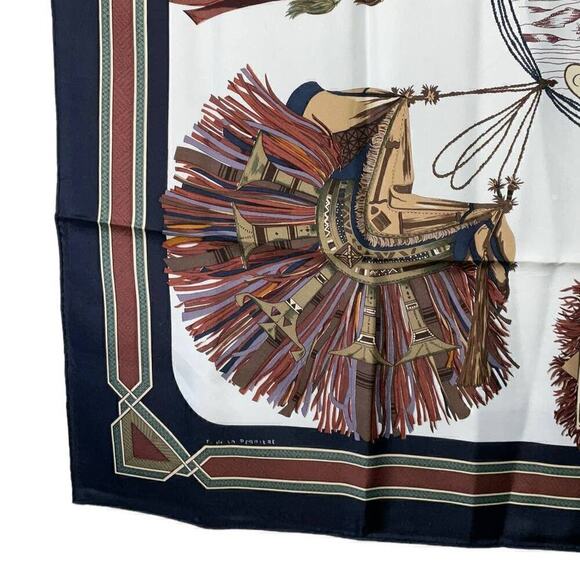 Hermes Hermès Cuirs Du Desert Silk Scarf 90cm Square Carre - Picture 4 of 16